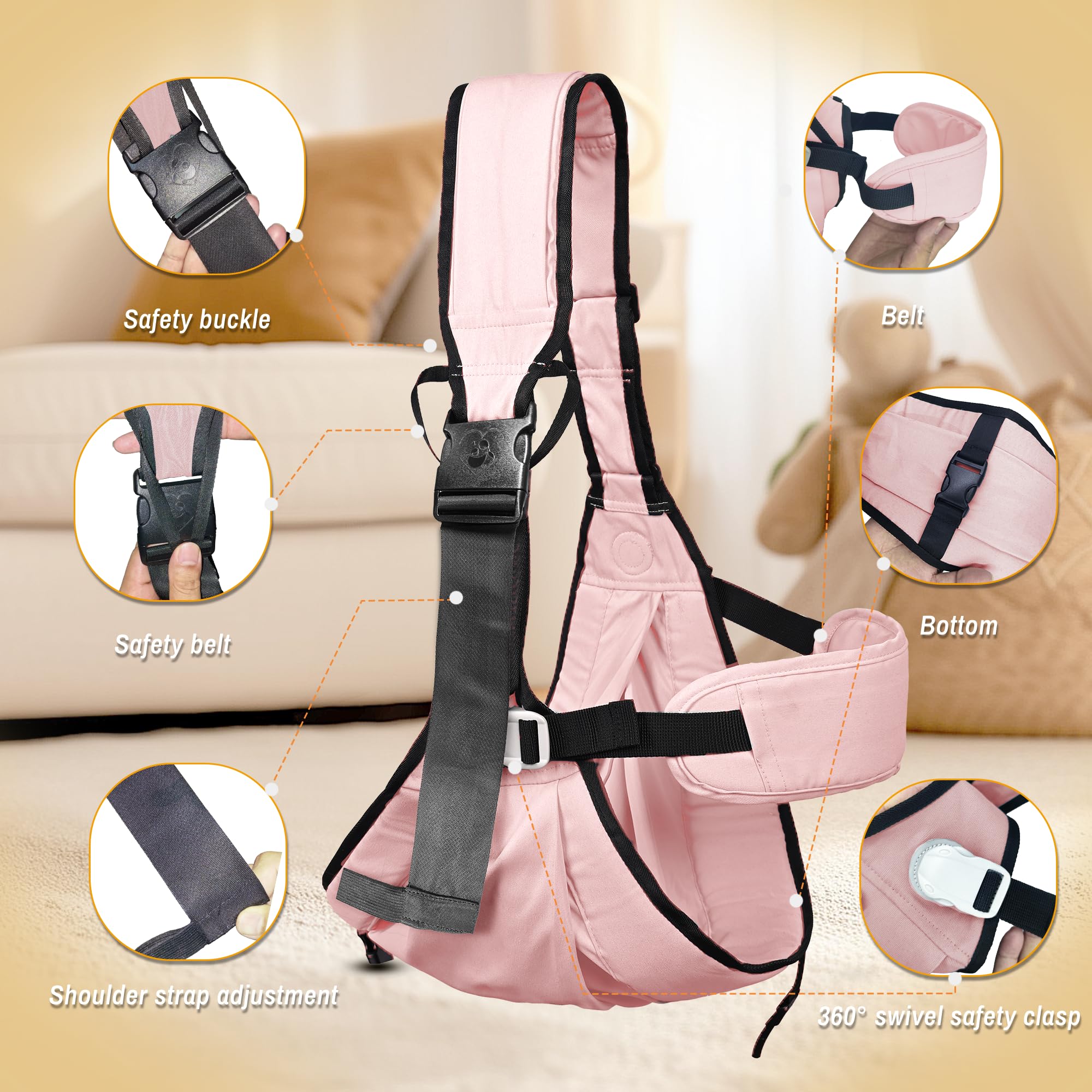 Oblitor carrier supports sitting or sleeping modes for flexibility
