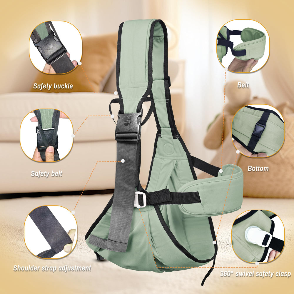 Oblitor baby carrier in sleep mode demonstrates versatile resting option.