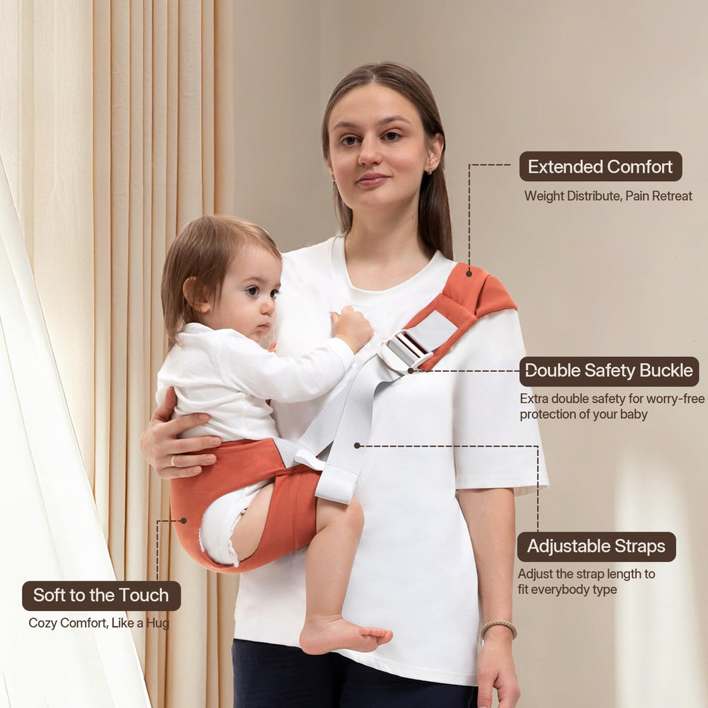 Oblitor toddler carrier breathable-soft-material keeping baby cool and comfortable.