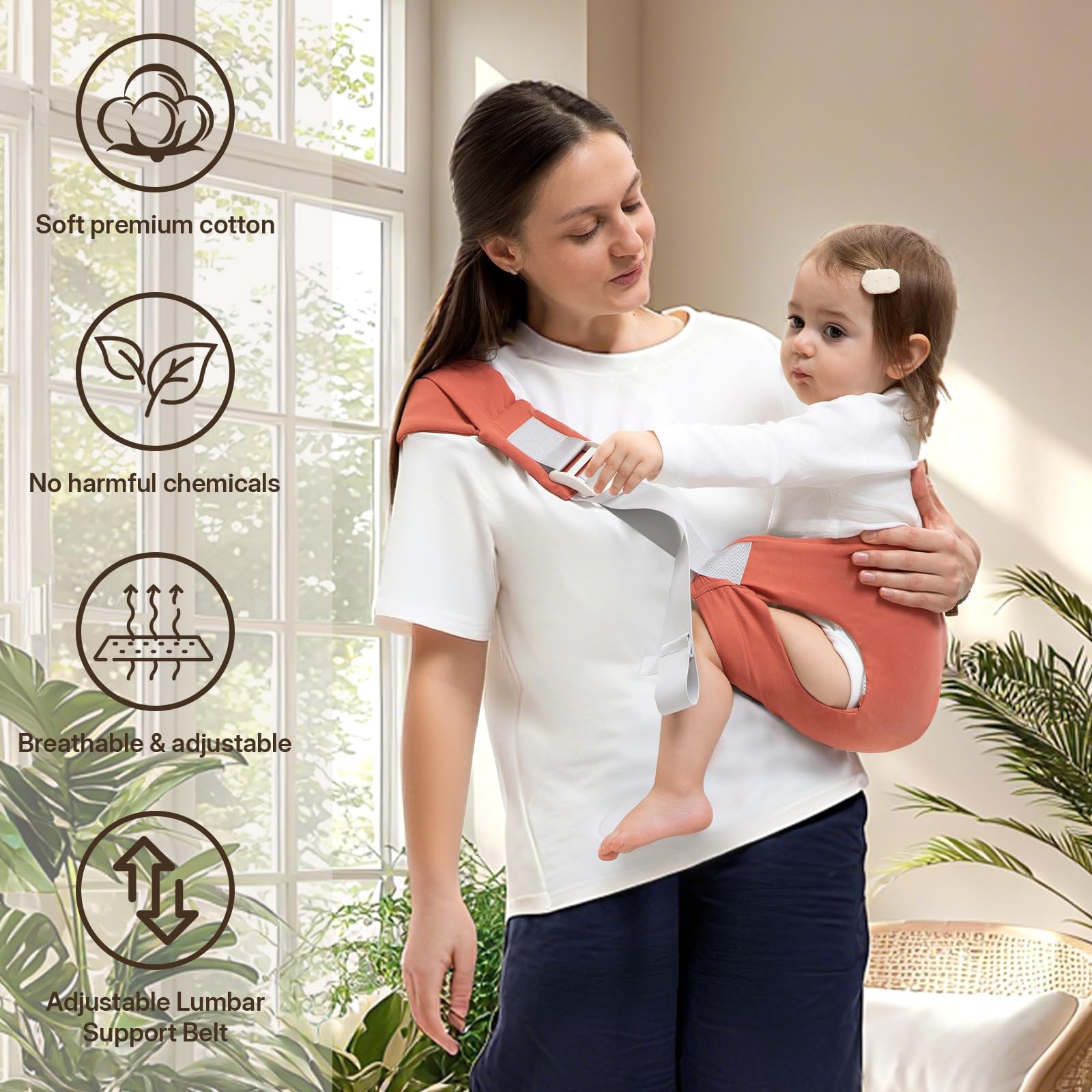 Oblitor toddler carrier ultralight-folded design fitting easily into a bag.