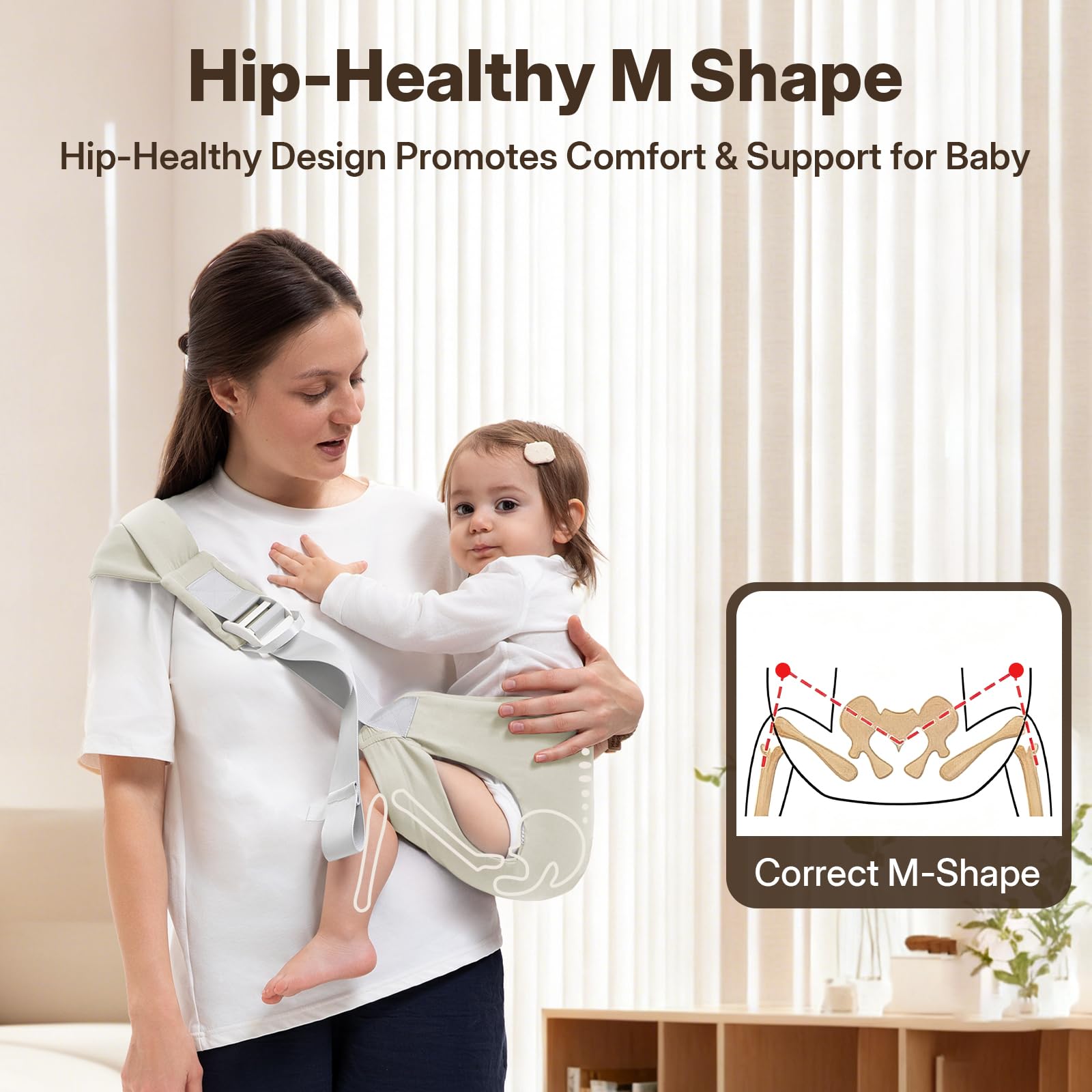 Oblitor universal-size carrier adapts to all body types securely