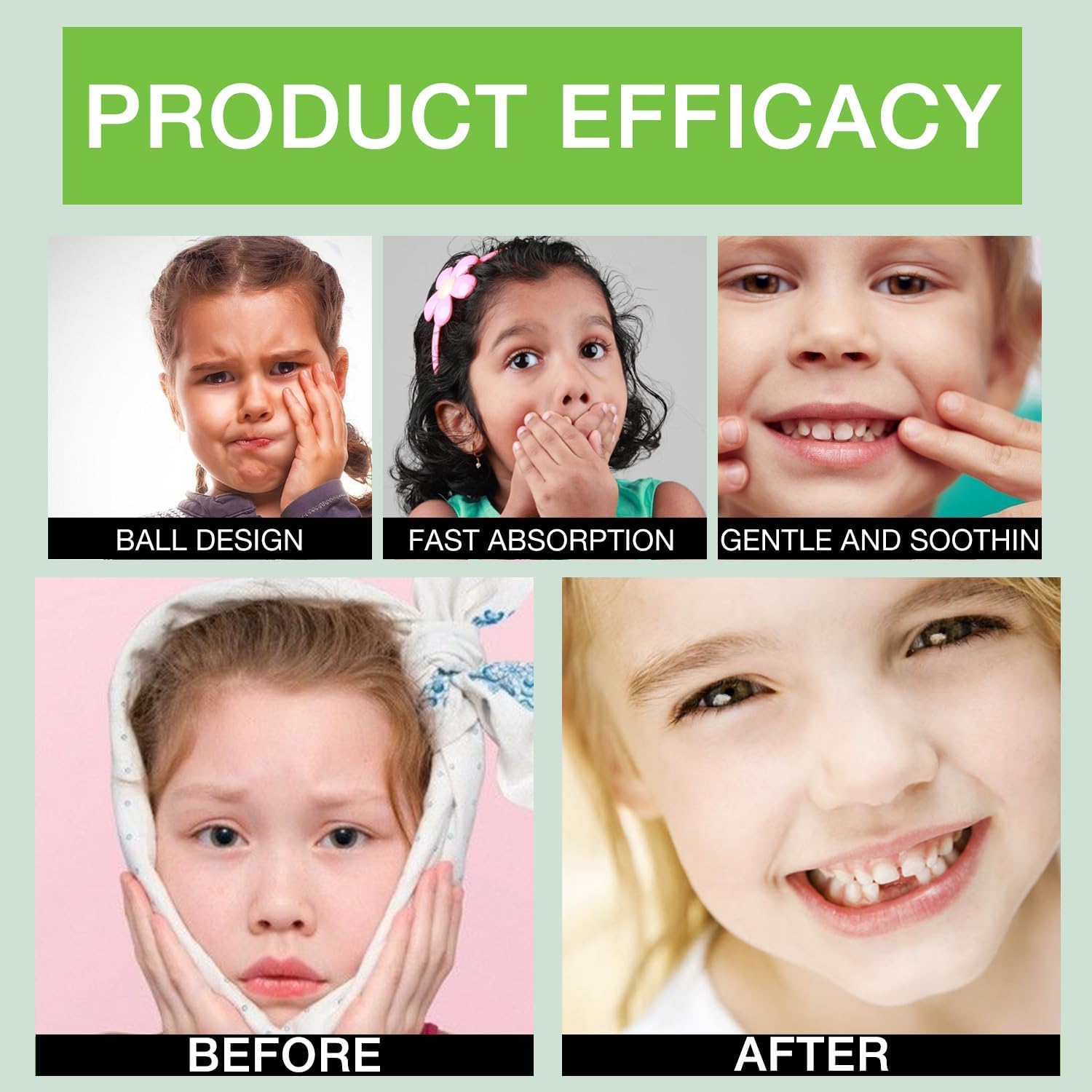 Obvira Mamas glass bottle packaging highlights natural ingredients for safe teething care.