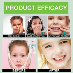 Obvira Mamas glass bottle packaging highlights natural ingredients for safe teething care.