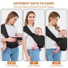 Ocanoiy baby sling carrier one-size-fits-all for quick fitting