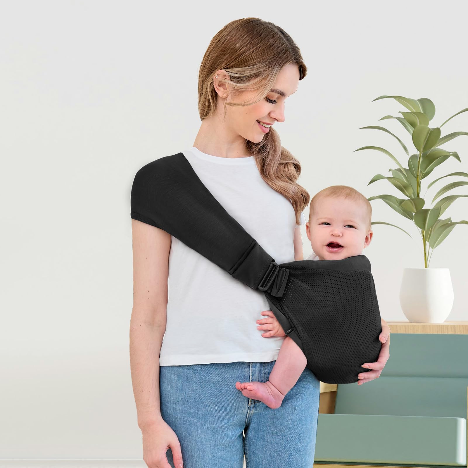 Ocanoiy baby sling carrier lightweight mesh ideal for on-the-go parents