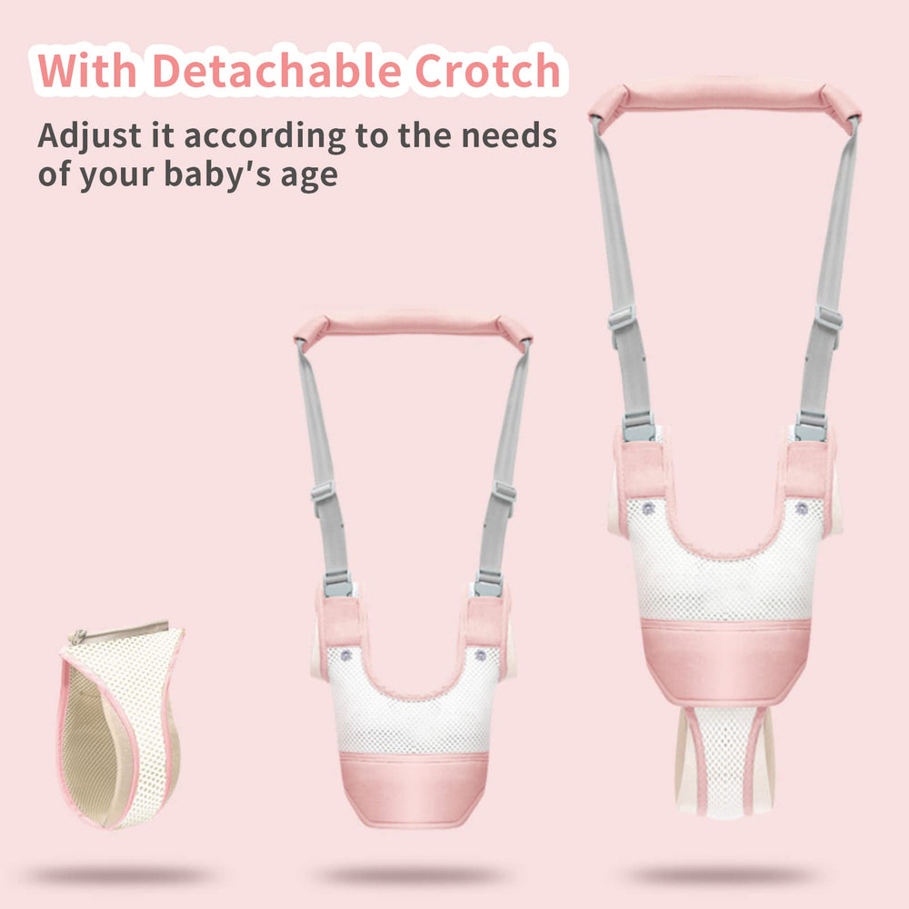 Ocanoiy baby walker-harness easy-on-off design reduces bending during help.