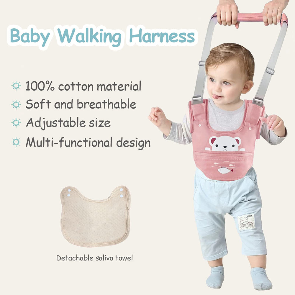 Ocanoiy pink toddler walker harness in park supports stable steps