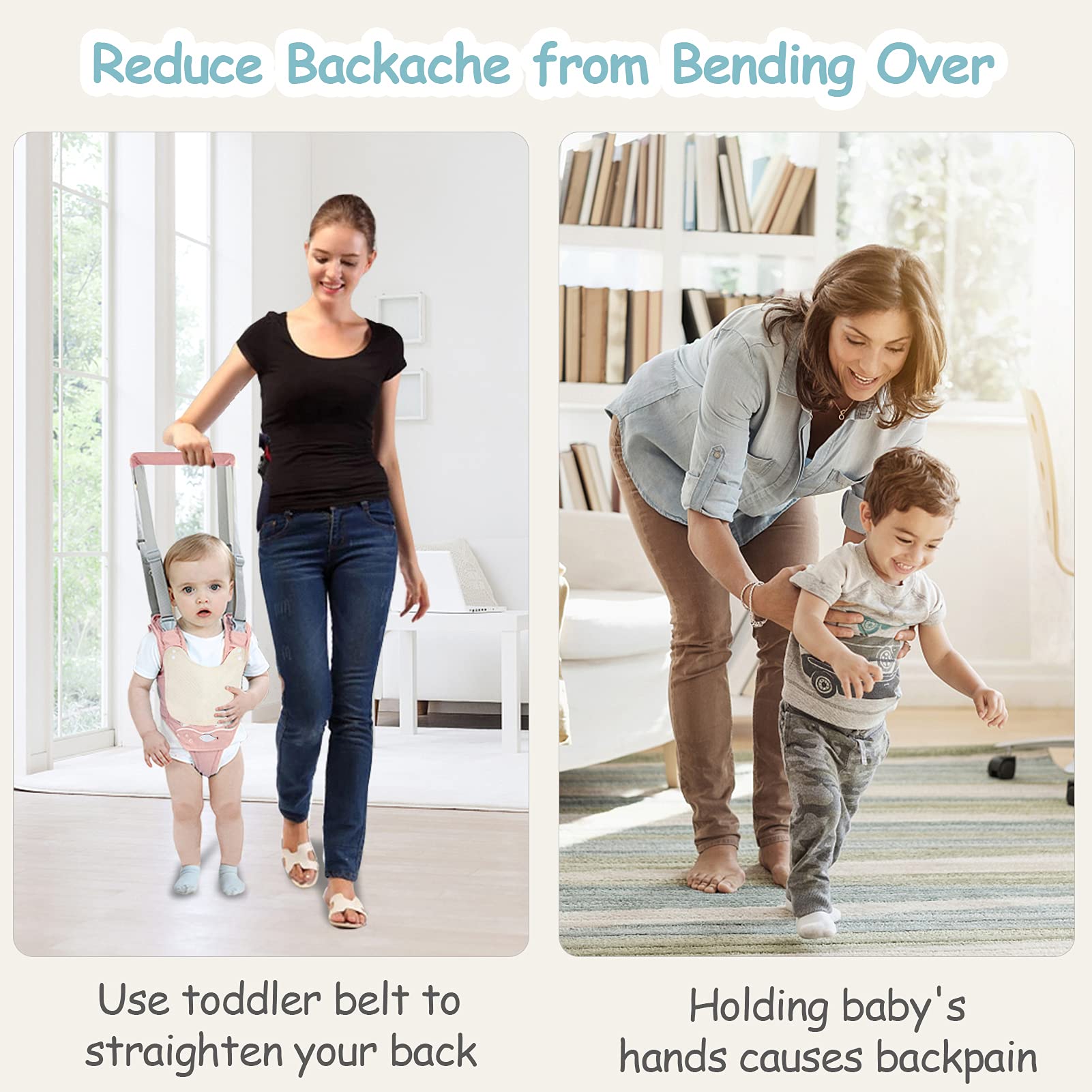 Ocanoiy harness at home reduces caregiver back strain while supporting gentle practice