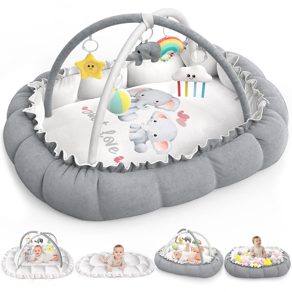 OCATO Baby Play Gym arch with detachable toys supports early exploration and sensorimotor play