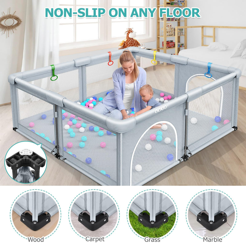 OCATO 360-visibility mesh wall for clear caregiver supervision.
