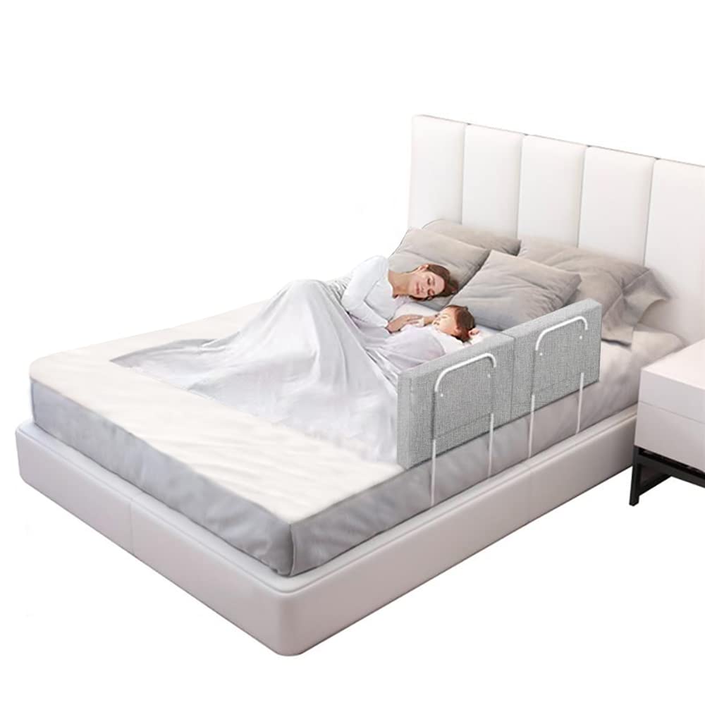 OCBAiLi bed rail guard for gray twin beds with secure protection and comfort.