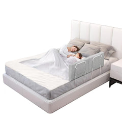 OCBAiLi bed rail guard for gray twin beds with secure protection and comfort.