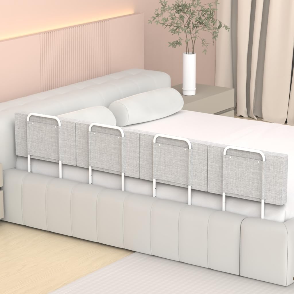 OCBAiLi bed rail assembly under the mattress for a secure fit.