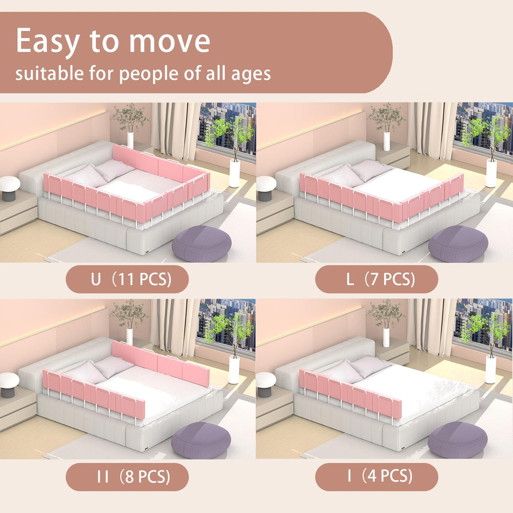 OCBAiLi retractable bars shown adjusting to mattress thickness