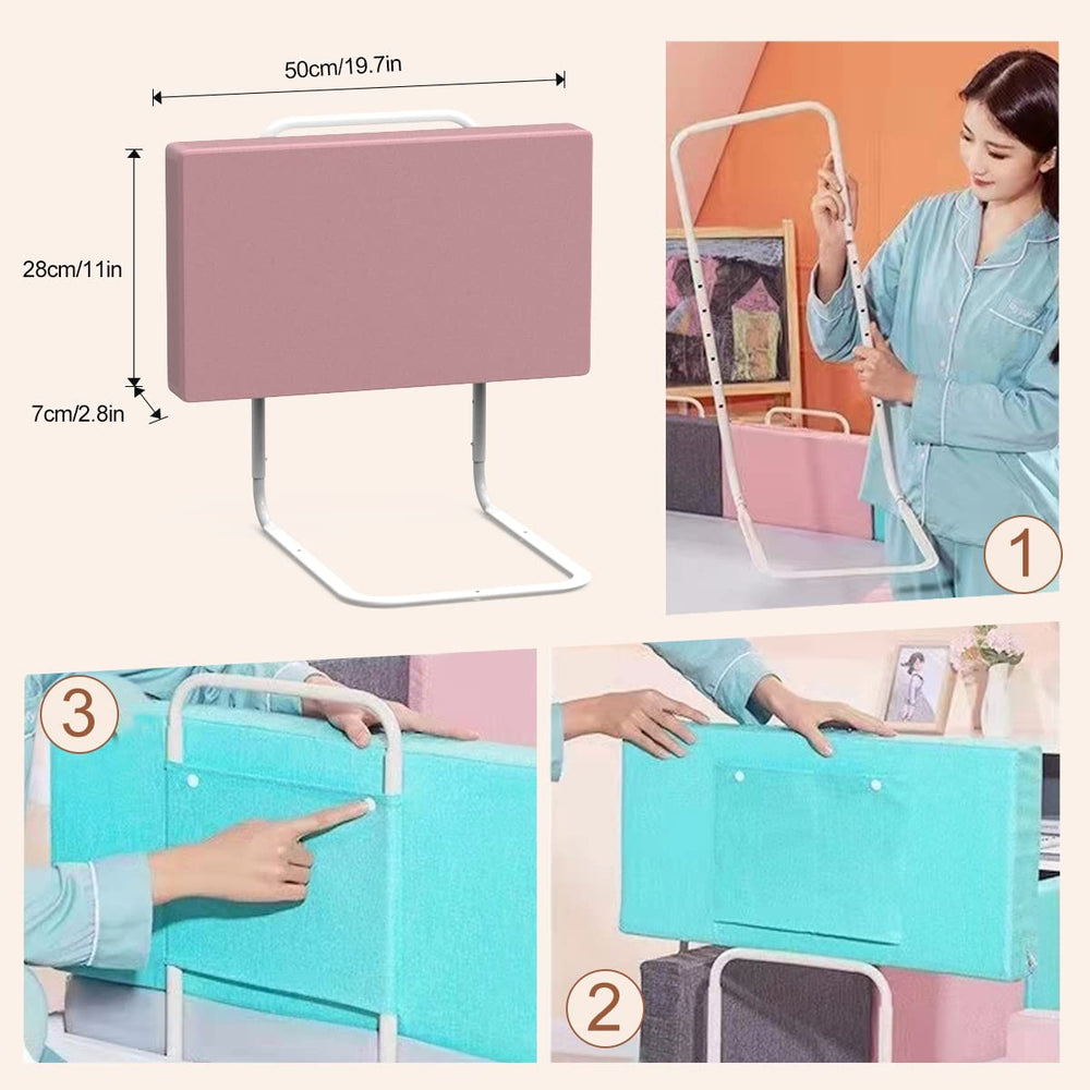 OCBAiLi bed-rail-retractable-bars adapt to different mattress heights.