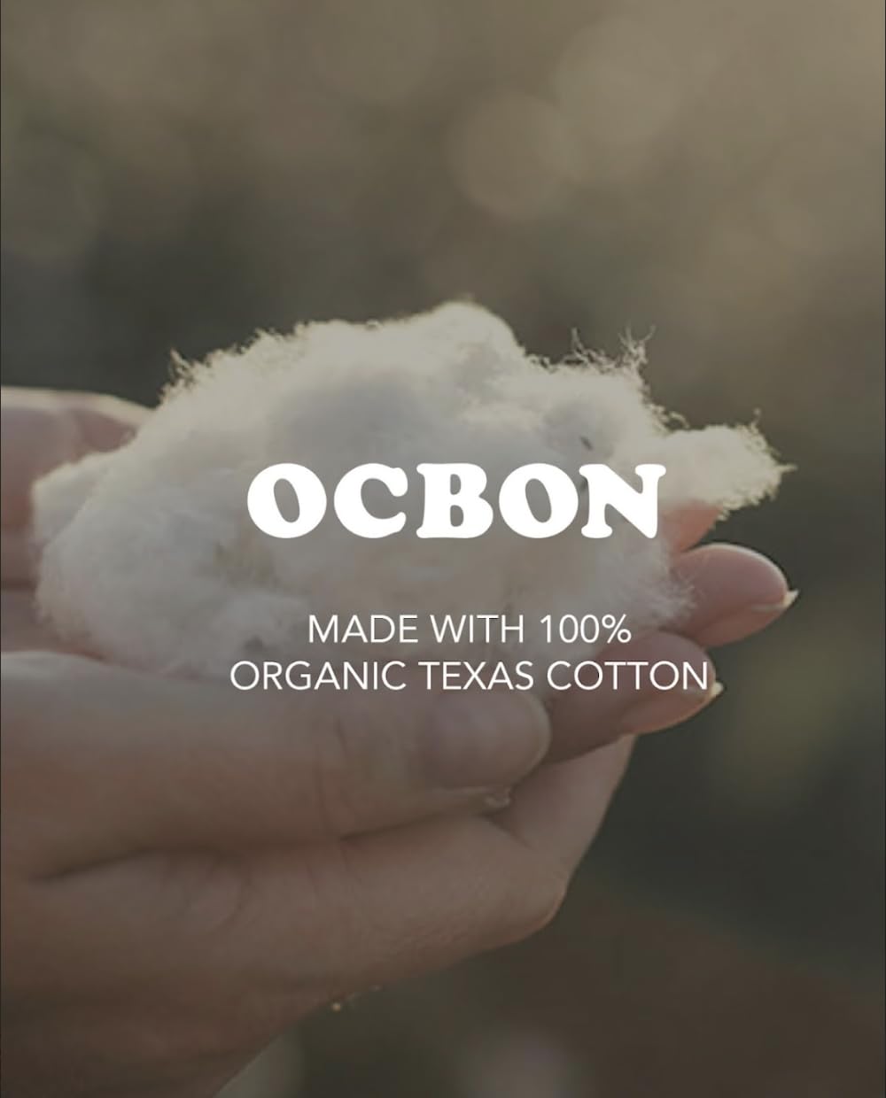 OCBON brand heritage and vegan approach support comfortable periods.