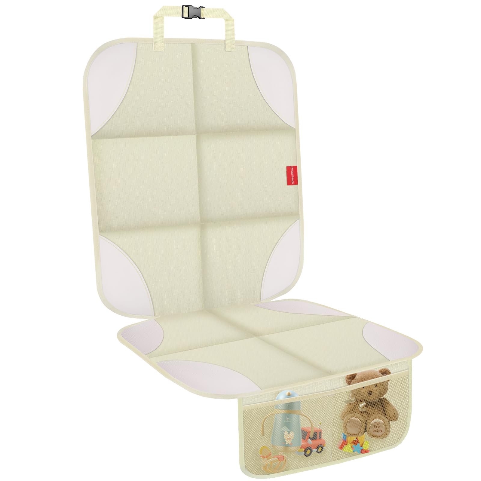 OCCKAI car seat protector with thick padding cushions upholstery and prevents indentations