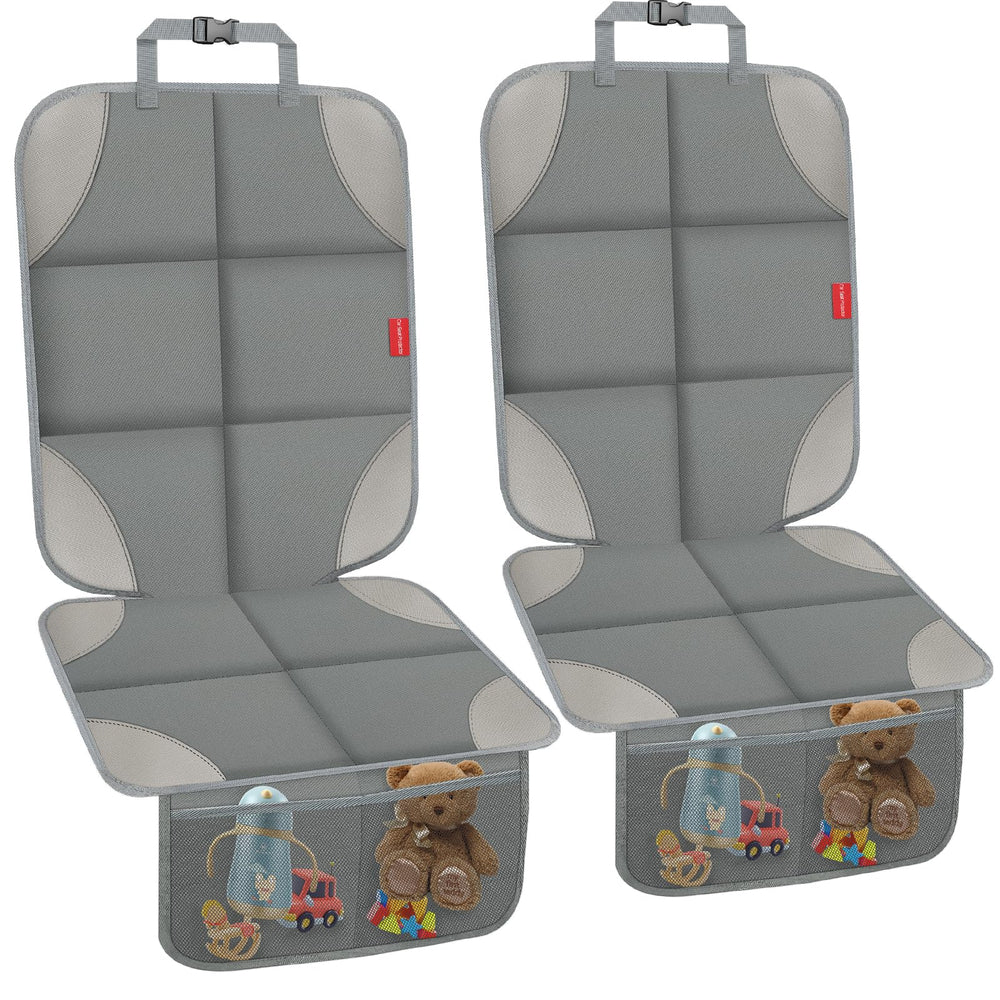 OCCKAI car seat protector waterproof 600D fabric shields upholstery from spills and wear.