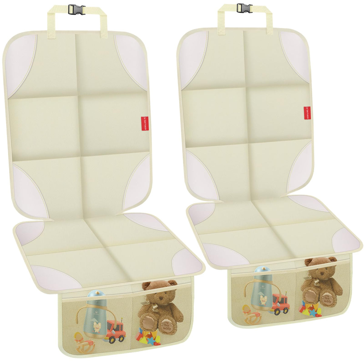 OCCKAI car seat protector 2-pack shields upholstery from spills and wear.