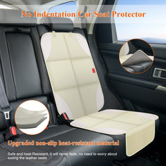 OCCKAI seat protector with non-slip backing keeps car seats stable.