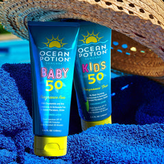 Vitamin E and Aloe ingredients in Ocean Potion Sunscreen Lotion