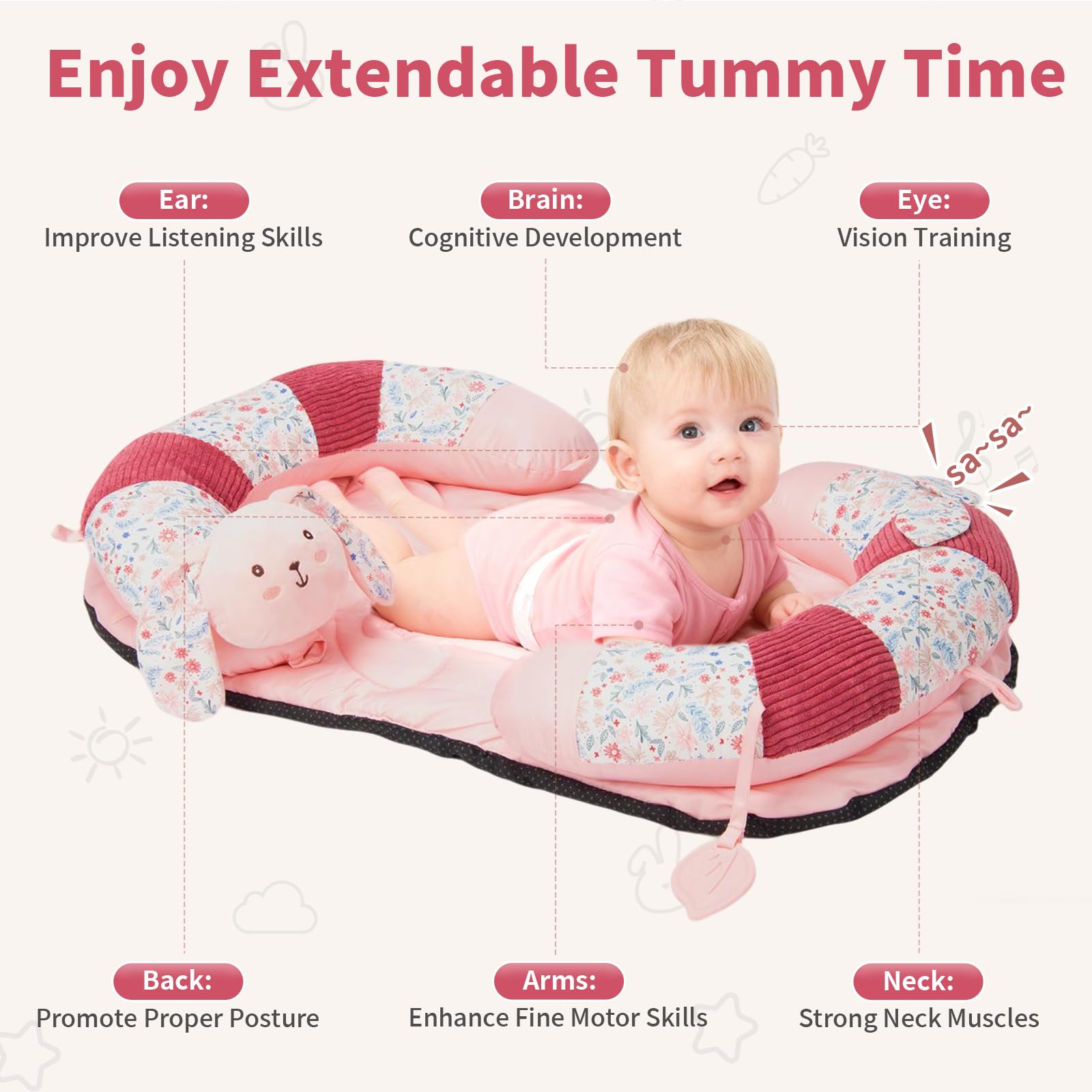 OCFOAAE gift-ready bunny mat suits baby showers and holidays
