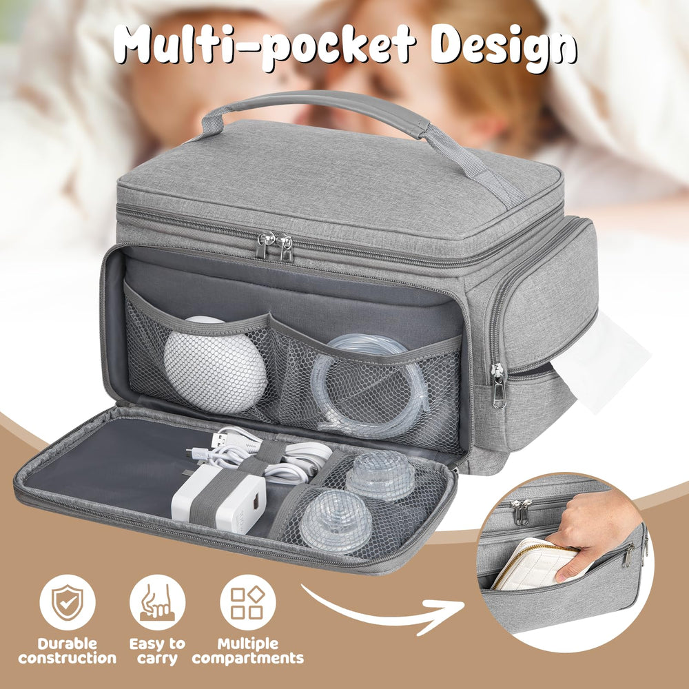 OCKLILY bag with top handle and detachable strap for easy carry.