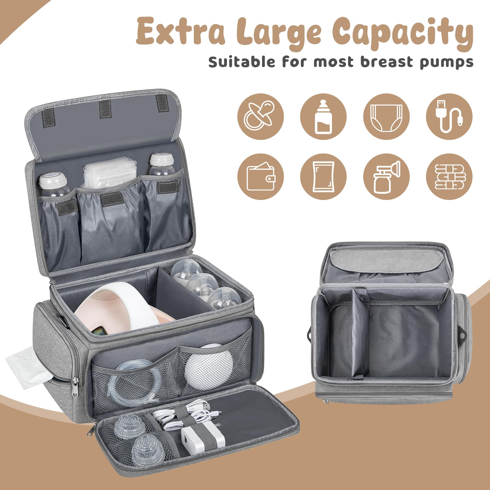 OCKLILY insulated cooler keeps expressed milk cold during commutes.