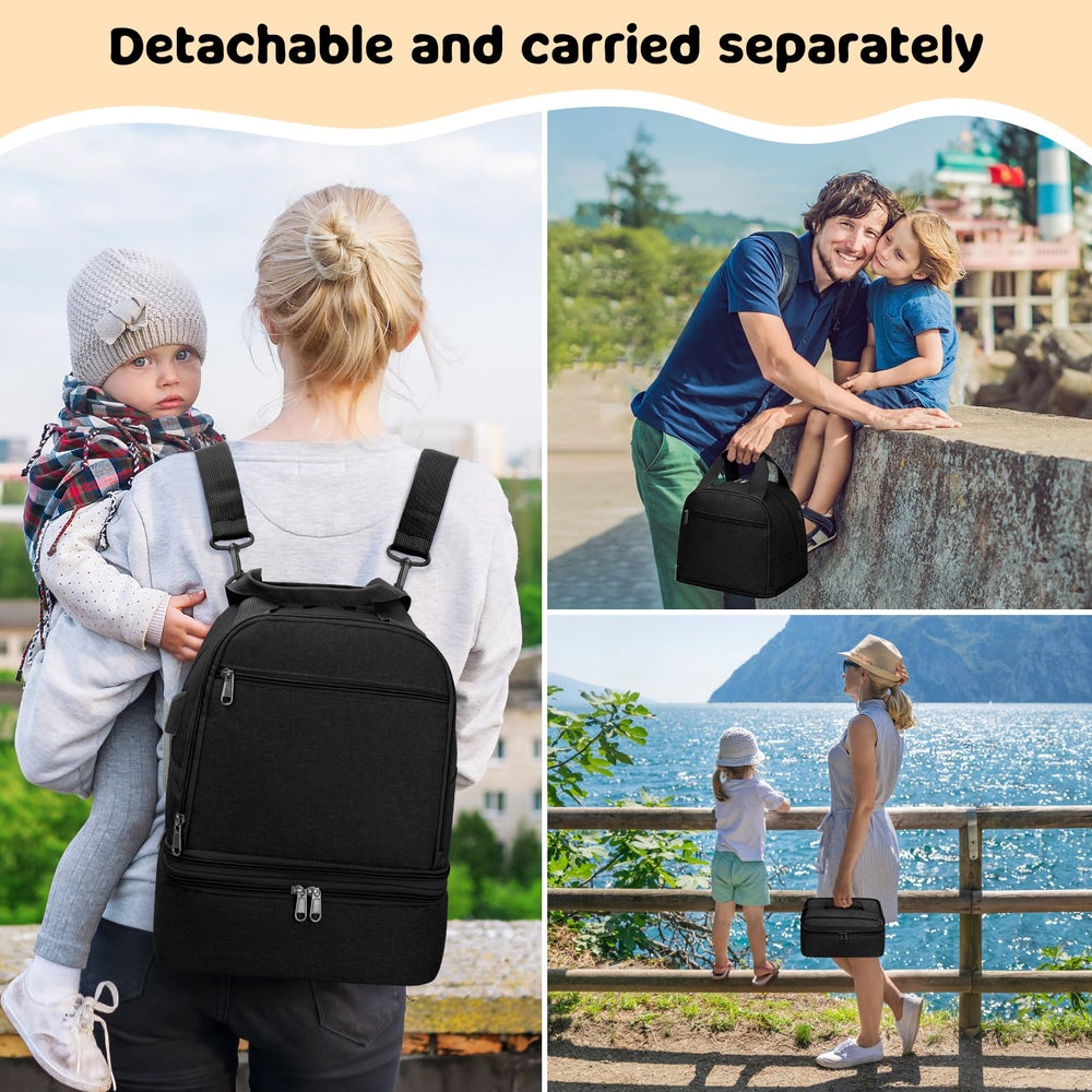 OCKLILY removable double-layer design supports versatile travel and daily use