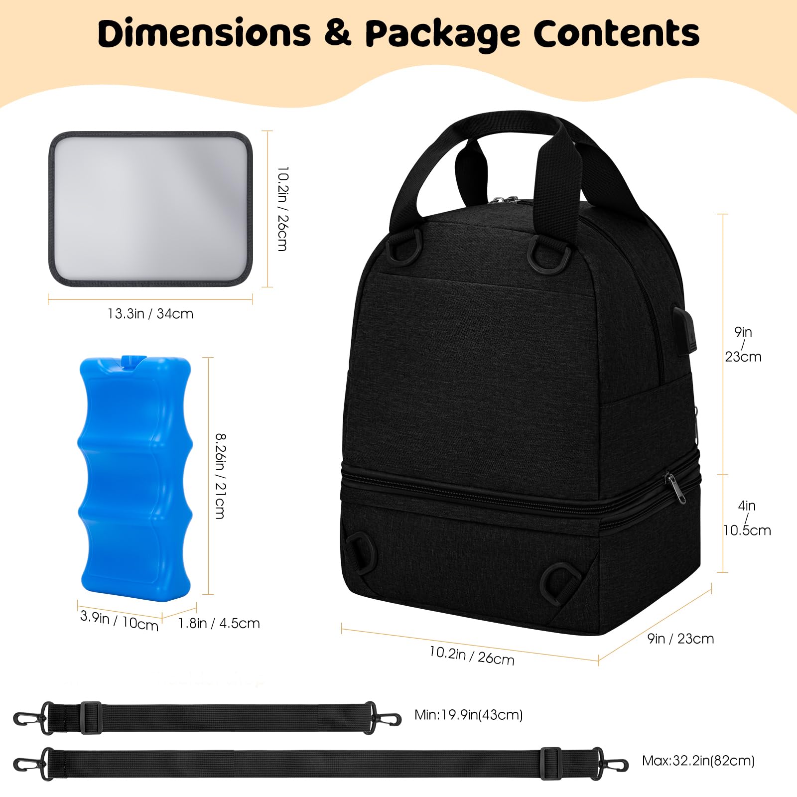 OCKLILY pump bag suits work trips and family outings with practical organization