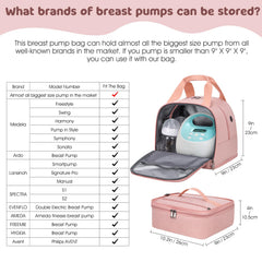 OCKLILY pump bag with lower layer stores bottles securely for travel and work shifts.