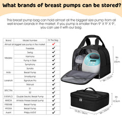 OCKLILY pump bag lower bottle compartment stores bottles securely during outings