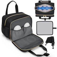 OCKLILY wearable breast pump bag front view, ideal for on-the-go pumping.