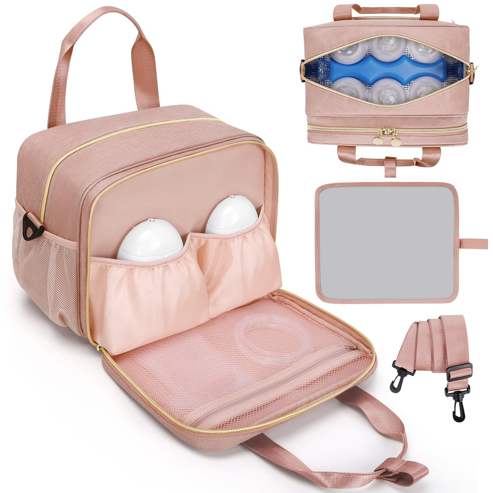 OCKLILY wearable breast pump bag with hands-free portability for on-the-go pumping