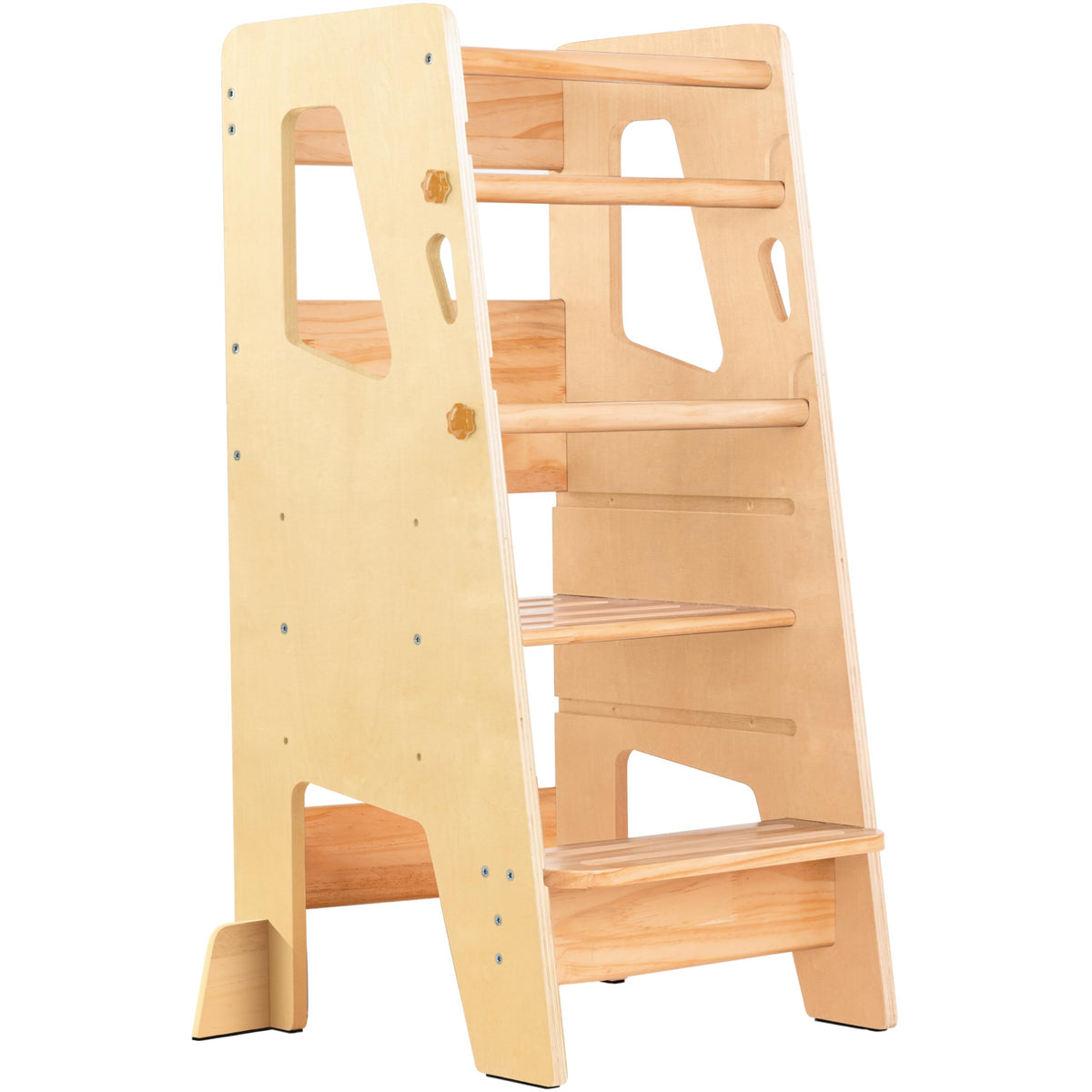OCODILE Toddler Standing Tower with adjustable platform enables growing independence in kitchen tasks.