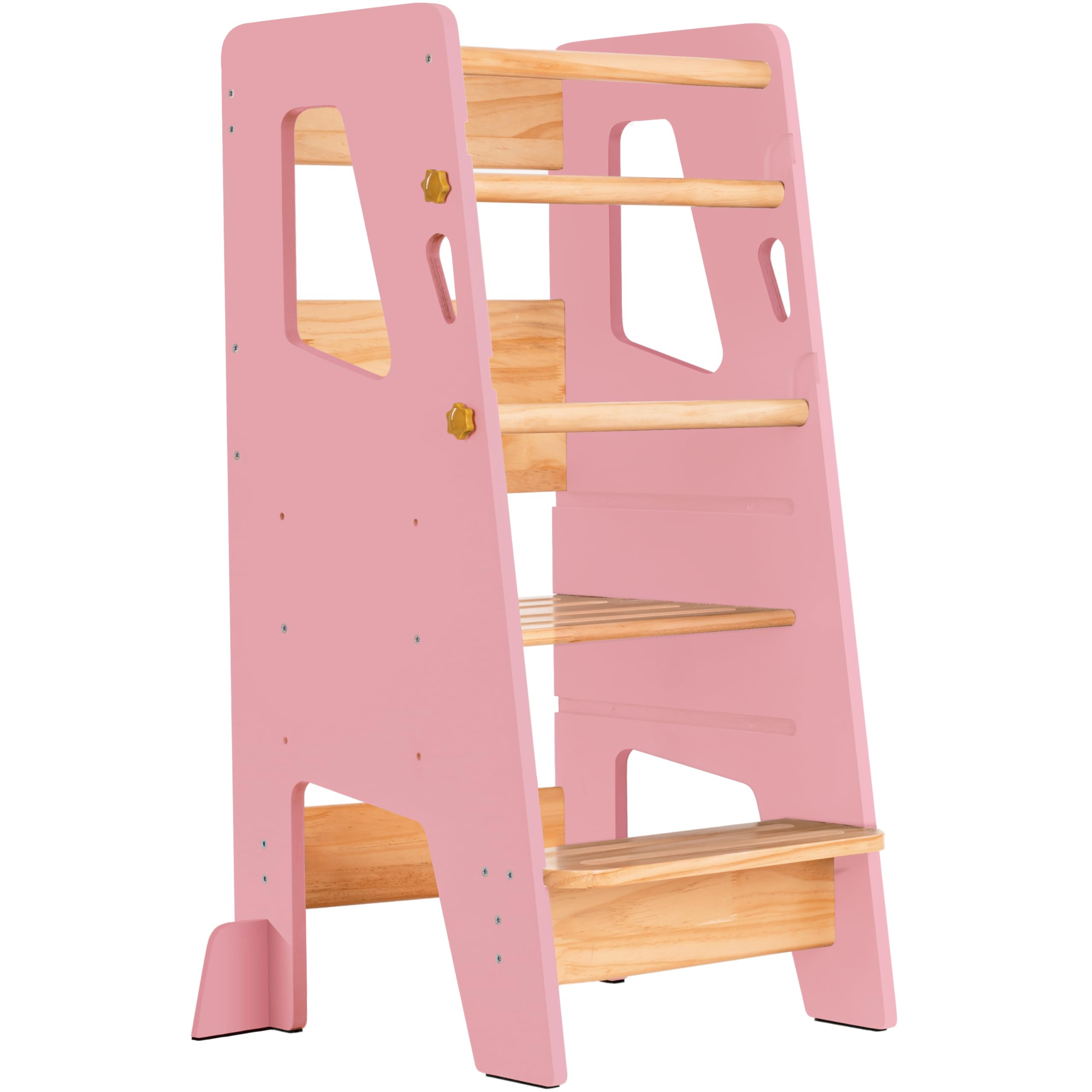 OCODILE Toddler Standing Tower pink assembly for easy setup and safety.