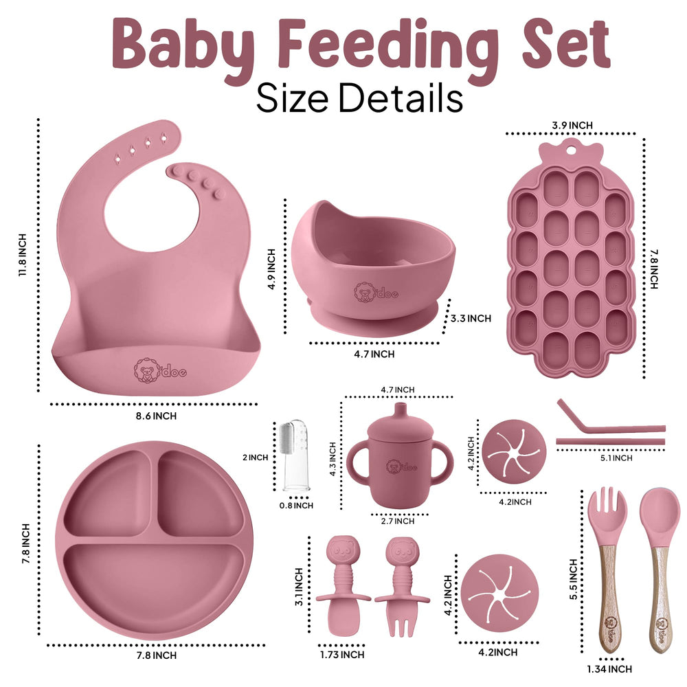 O'doe baby toothbrush helps gentle cleaning after meals.