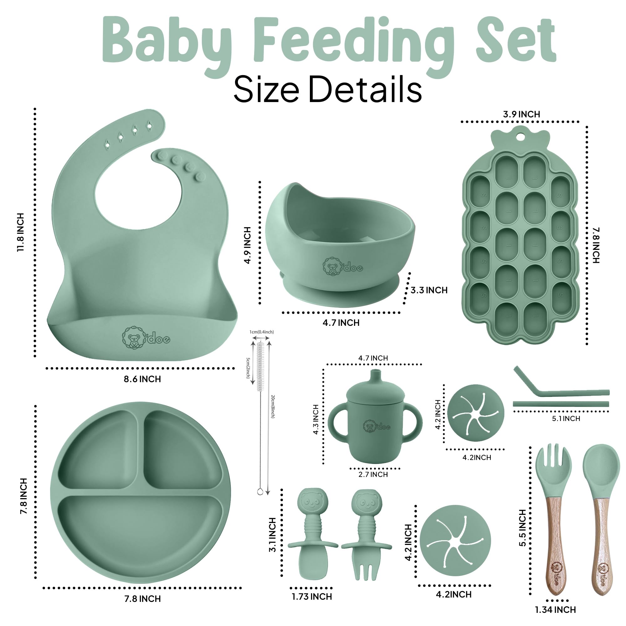 O'doe silicone bowl with strong suction for tidy, stress-free mealtimes.