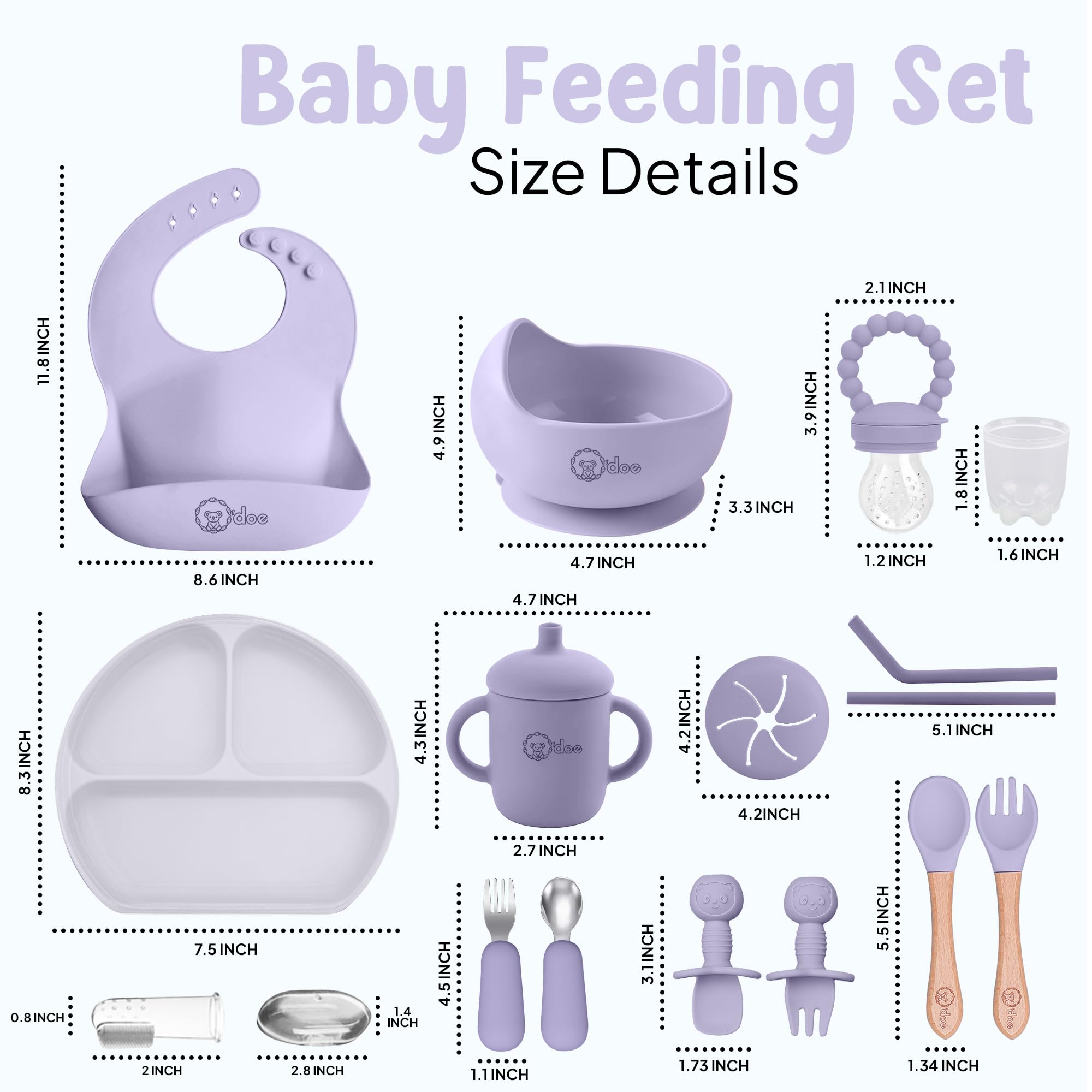 O'doe first-stage fork and spoon supporting early self-feeding skills