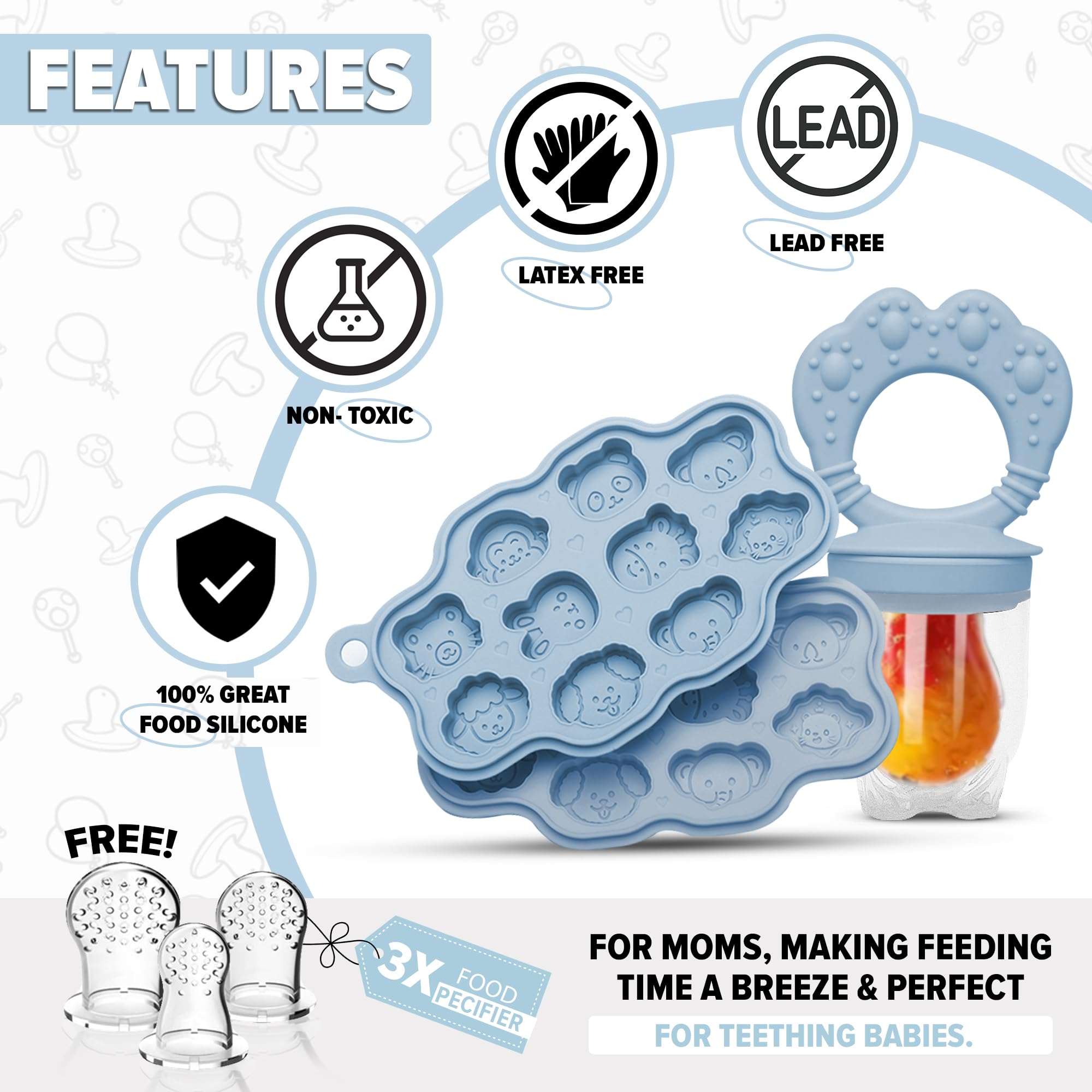 O'Doe freezer tray lid keeps contents fresh and contained.