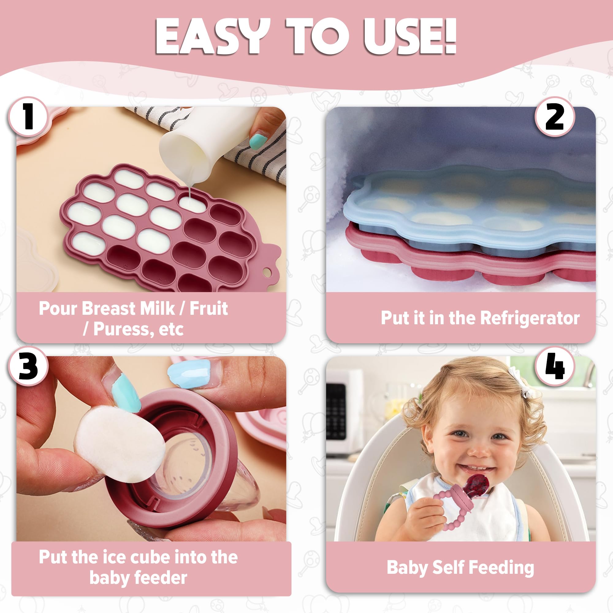 O'doe silicone baby bib catches spills for easy cleanup.