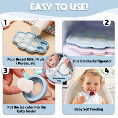 O'Doe silicone freezer tray in blue with 10 holes for quick snacks.