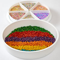 Odoorgames round sensory bin with lid, stable surface for toddler group play