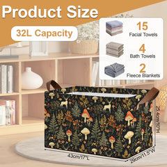 Oeaskly collapsible fabric storage bin saves space when not in use.