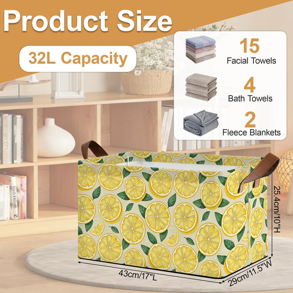 Oeaskly lemon storage bin folded flat for compact storage
