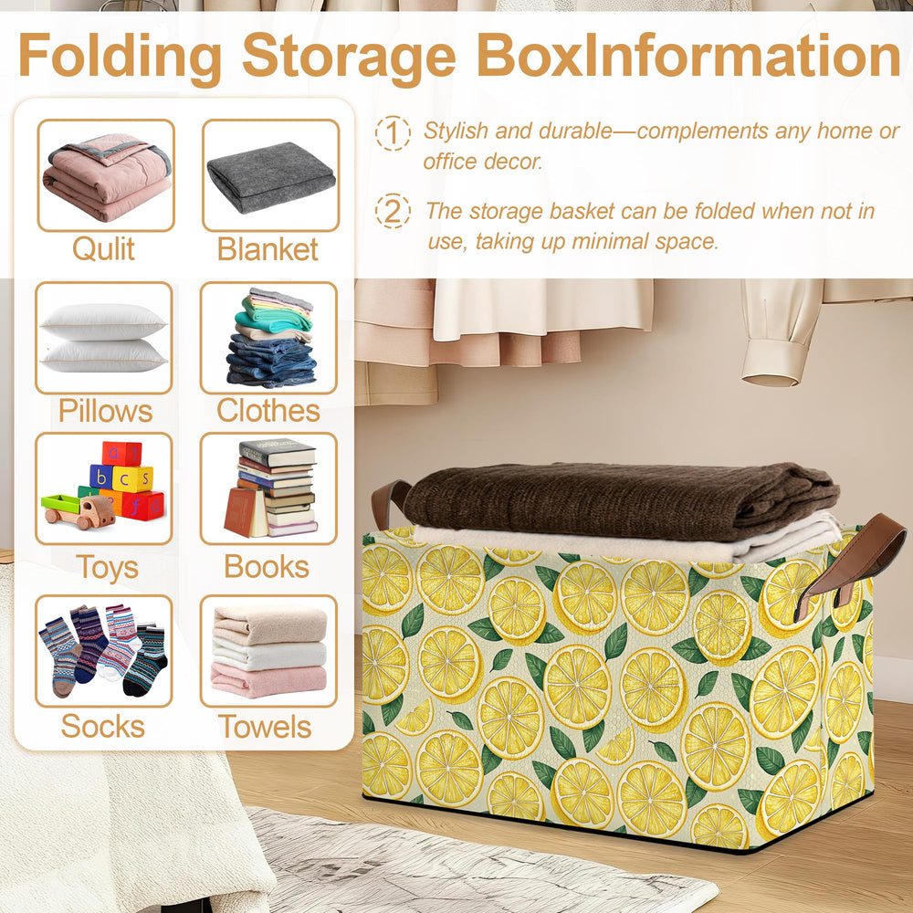 Oeaskly lemon storage bin arranged in nursery for essentials organization