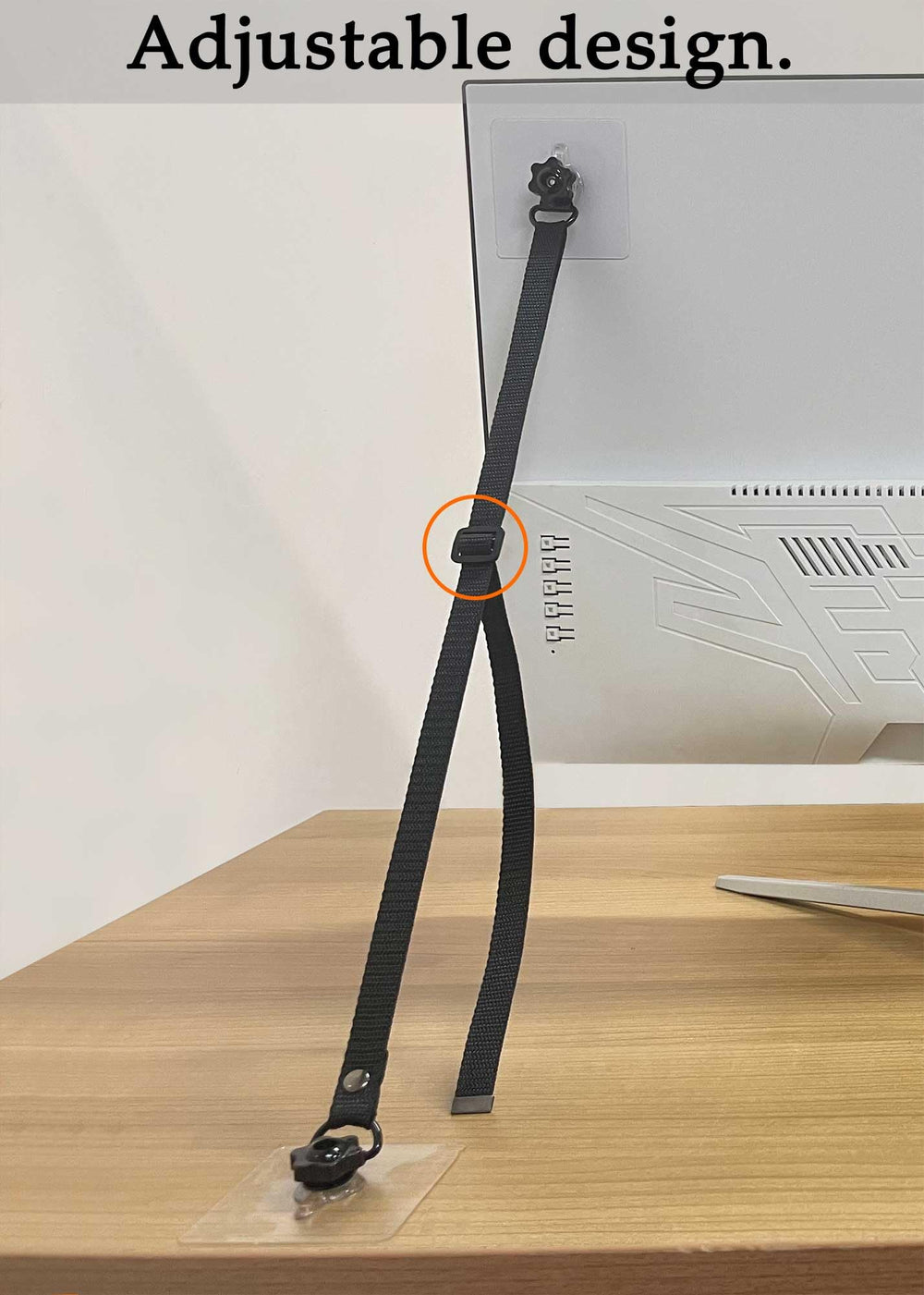 OeckuXIY adjustable strap adapts to different TV sizes for secure mounting