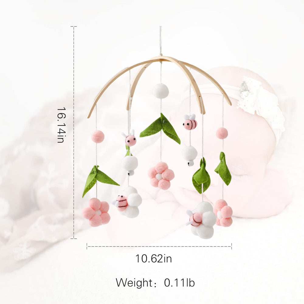 OESSUF baby mobile features soft bell sounds to support gentle naptimes