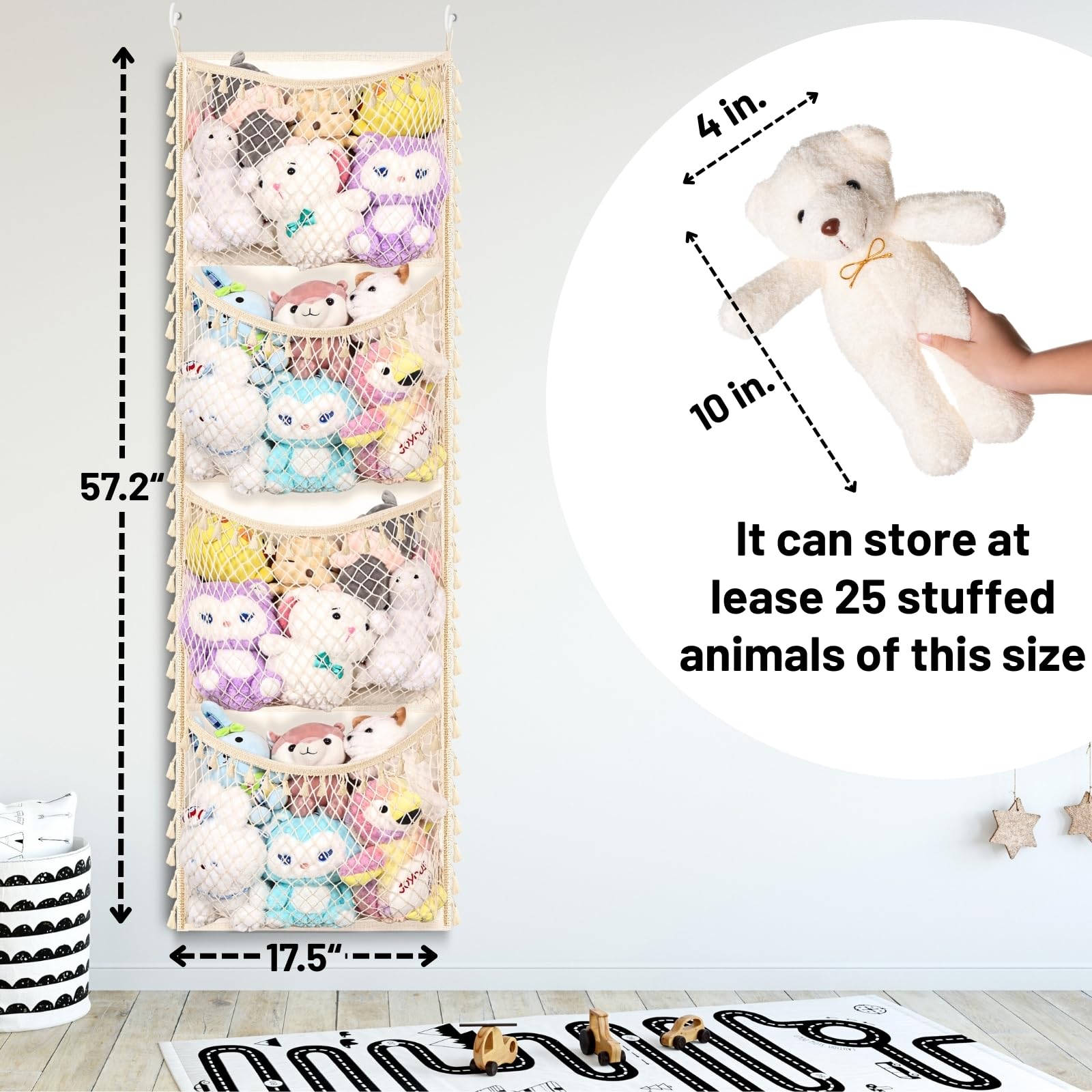 Ofiray-home door-hanging toy storage installed over door for space-saving organization