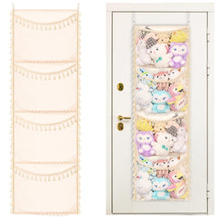 Ofiray-home Over The Door Stuffed Animal Storage with 4 pockets for easy toy organization